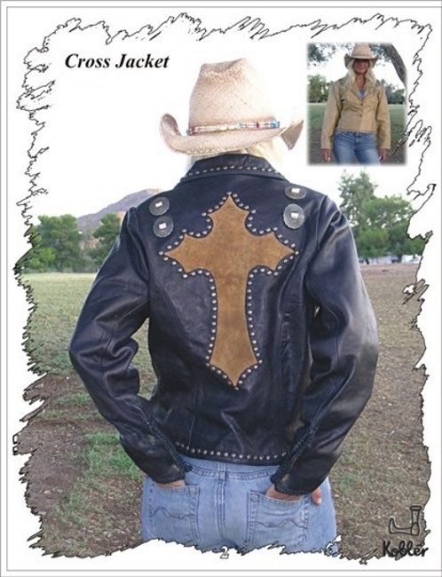 (image for) Two Tone Leather Cross Jacket